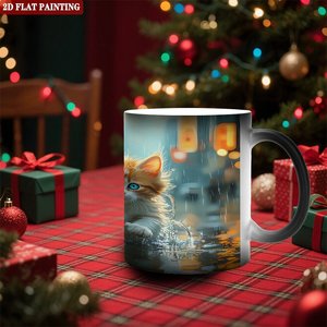 Quick Color Shift Heat <b>Mug</b> 11oz Frosted Black Ceramic Heat Sensitive Custom Print Cup - Product Image 2