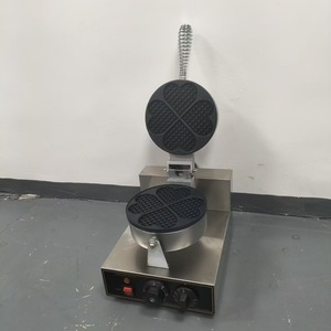 Commercial Electric <b>Waffle</b> <b>Maker</b> FQ-204 Four Heart Mold Hinged Door Bakery Equipment - Product Image 1