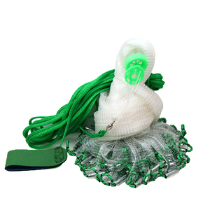 Màu xanh lá cây tay dây phong cách Mỹ cá bắt <span class=keywords><strong>Net</strong></span> Mono Filament không vòng tấm câu cá đúc lưới câu cá Ném Tay - Product Image 1