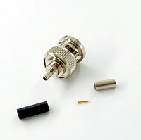 Connecteur coaxial mâle étanche 50 ohms DC-4 GHz RF à sertir BNC pour câble RG316