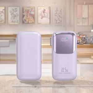 Produit phare : Chargeur rapide avec écran LED, pour les voyages en extérieur, 10000 mAh, sortie USB-C PD20W, charge super rapide, câble intégré, batterie externe - Product Image 2