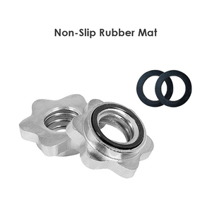 Zhoya thể thao mạ điện quả tạ <span class=keywords><strong>Barbell</strong></span> Phụ kiện phổ lục giác Nut vít <span class=keywords><strong>cap</strong></span> 25mm chống trượt cao su Pad Nut Sao NUT - Product Image 3