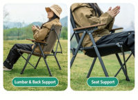 Chaise d'extérieur pliable robuste avec accoudoirs en bois massif, légère et pliable, pour pique-nique, plage et loisirs, modèle Kermit