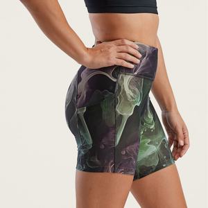 Pantalones Cortos Deportivos de Camuflaje Negro para Hombre y Mujer, Tallas Grandes, Elásticos, de Cintura Alta con Bolsillos, para Entrenamiento y Running - Product Image 5