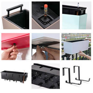 Brice giardinaggio autoinnaffiatura vaso di fiori montaggio a parete Macetas Auto Riego all'ingrosso decorativo in plastica vetrata appeso scatola di fiori - Product Image 5