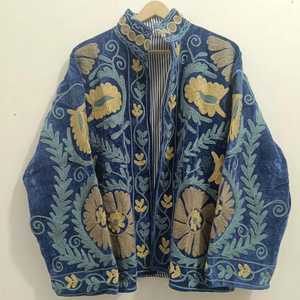 เสื้อคลุมกิโมโนกำมะหยี่ลายสัตว์ปักมือ แต่งกระดุม พร้อมไส้ใยฝ้ายรักษ์โลก สำหรับฤดูหนาว เหมาะสำหรับผู้หญิง จำหน่ายขายส่ง - Product Image 5