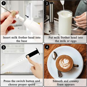 Batidor eléctrico de alta eficiencia para espumar leche, café, latte, capuchino, matcha, chocolate y bebidas calientes - Product Image 6