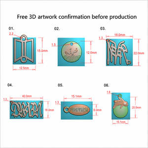 จี้โลหะสลักโลโก้สั่งทำพิเศษ ชุบทอง สำหรับสร้อยคอและสร้อยข้อมือ - Product Image 4