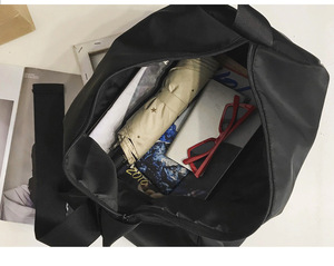 Sac à bandoulière <span class=keywords><strong>tendance</strong></span> pour <span class=keywords><strong>homme</strong></span> et femme, imperméable, grand format, fonctionnel, noir, décontracté, mode, sacs de voyage - Product Image 5
