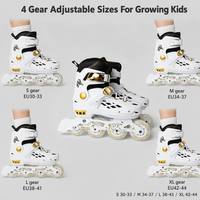 Patins à roulettes en ligne unisexes pour adultes, style plat, prêts pour le campus, niveau débutant - Modèle Terminator, tige en microfibre, caoutchouc