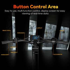 Hezzo F9 Scooter Eléctrico de Aleación de Aluminio, 8000W, Motores Duales, 60V 40Ah, 15MPH, 12 Pulgadas, Plegable, Impermeable, Todoterreno - Product Image 4