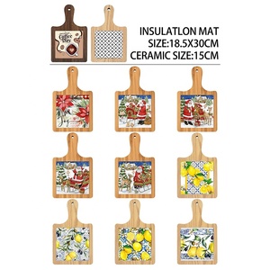 <span class=keywords><strong>Sottopentola</strong></span> Personalizzato Traforato con Piastrella <span class=keywords><strong>in</strong></span> <span class=keywords><strong>Ceramica</strong></span> e Cornice <span class=keywords><strong>in</strong></span> Legno di Bambù - Product Image 2