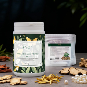 OEM/ODM poudre de masque anti-acné à base de plantes naturelles pures pour l'acné, les points noirs, éclaircissant le teint, la réparation des peaux sensibles - Product Image 1