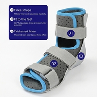 Orthèses de fixation de la cheville en aluminium léger pour immobilisation de l'articulation, soutien du pied pour fracture métatarsienne, respirantes avec fermeture à lacets