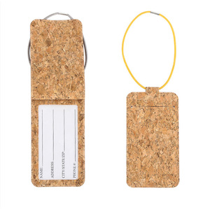 Etiquetas de equipaje de corcho PU, tarjetas de embarque, etiquetas de nombre, porta boletos, porta pasaportes, regalos promocionales personalizados - Product Image 1