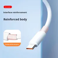 Câble de données Type-C 3A à charge rapide avec conducteur en cuivre composite et cœur en TPE orange, directement de l'usine, pour iOS et téléphones mobiles