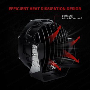 5 אינץ '100w 12v הוביל אור קדמי ענבר לבן 4 x4 ערפל לבן תאור אור מחוץ לכביש הוביל אור ג' יפ רכב צהוב - Product Image 4