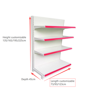 Estante <span class=keywords><strong>de</strong></span> Supermercado <span class=keywords><strong>de</strong></span> Tamaño Personalizado <span class=keywords><strong>de</strong></span> Una Cara <span class=keywords><strong>con</strong></span> Panel Trasero Plano, Exhibidor <span class=keywords><strong>de</strong></span> Productos, Estantería Metálica Ajustable para Tiendas - Product Image 2