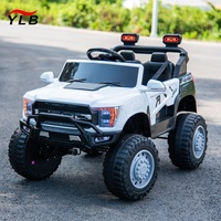 Camionnette tout-terrain électrique 12V pour enfants avec télécommande, lumières LED et musique