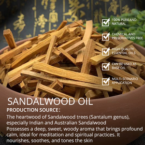 น้ำมันหอมระเหยไม้จันทน์ธรรมชาติบริสุทธิ์น้ำมัน100สำหรับดูแลผิวเครื่องสำอางเกรดดั้งเดิมขายส่งจำนวนมาก - Product Image 2