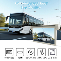 Pantallas de Entretenimiento Multimedia para Techo de Auto de 24 Pulgadas HD, Plegables, para Autobús o Tren, Venta al Por Mayor a Bajo Precio, ODM OEM
