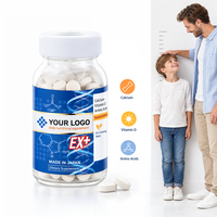 Comprimés de calcium, vitamine D et acides aminés pour enfants, marque privée OEM, pour la nutrition osseuse quotidienne, complément alimentaire, vente en gros, fourniture d'usine
