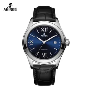 Logotipo personalizado Quartz Movimento Minimalista Relógio Luxo Azul Cristal China Made 40mm Quartz Relógios