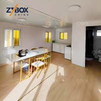 ZYBOX Maison conteneur modulaire préfabriquée extensible pour projets de gros, destinée aux marchés d'Afrique, d'Amérique du Sud et du Moyen-Orient