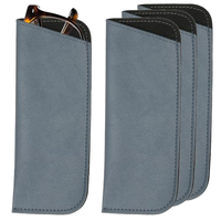 Étui de protection souple rectangulaire portable pour lunettes de soleil, étui pour pinceau à paupières, boîte à lunettes en cuir minimaliste et tendance – Vente chaude directe usine