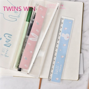 ไม้บรรทัดพลาสติกแบบตรงขนาดพกพาไม้บรรทัดโปร่งใสสำหรับเด็กมีมิติสูง - Product Image 4