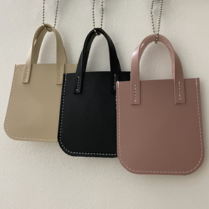 New creative mini coin <b>purse</b> made of PU leather, solid color, simple design, suitable for storing lipsticks and lip glosses, - Product Image 3