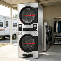 Séchoir à linge commercial à double couche, à monnayeur, pour laverie automatique