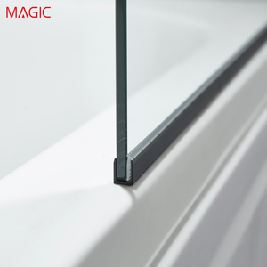 Porte coulissante simple pour <span class=keywords><strong>salle</strong></span> <span class=keywords><strong>de</strong></span> <span class=keywords><strong>bain</strong></span>, paroi <span class=keywords><strong>de</strong></span> <span class=keywords><strong>douche</strong></span> en verre, design européen, séparation sec/humide pour hôtel, MAGIC W14B 700x1400mm, <span class=keywords><strong>baignoire</strong></span> - Product Image 4