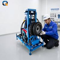 Machine de forage de puits d'eau avec pompe à moteur, profondeur max. 200 m, facile à utiliser pour les projets d'approvisionnement en eau