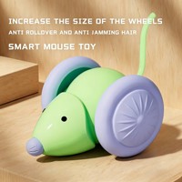 Jouet électrique pour chat avec fonction d'évitement automatique des obstacles et chargement USB. Souris robotique interactive d'intérieur pour chatons