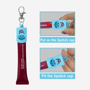 Lipstick Storage <strong>Bracket</strong> Key Chain Fashion Charm Portable Backpack Key Keychain Lip Gloss Cover - Product Image 3