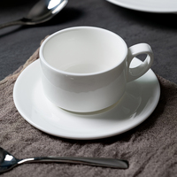 Assiettes en porcelaine blanche ensemble de vaisselle grandes assiettes plates assiette à dîner 11 pouces pour banquet horeca
