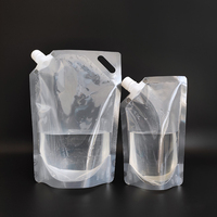 Vente flash : Pochette transparente en plastique pour liquides, 5 oz (150 ml), avec bec verseur et bouchon