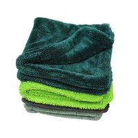 Serviette de nettoyage en microfibre torsadée à double face 60x90cm 1200Gsm pour le séchage et le lavage des voitures, absorbante, à poils torsadés