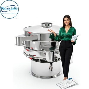 Máquina Cribadora Digital Automática Micron India con PLC, Cuerpo de Acero Inoxidable, Barril Industrial para Separación y Cribado de Polvo - Product Image 6