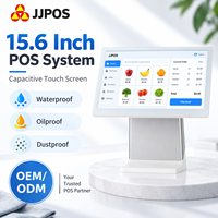 Système de point de vente tactile capacitif unique de 15,6 pouces, nouvelle conception, Windows, caisse enregistreuse blanche pour la vente au détail, la restauration et les entreprises