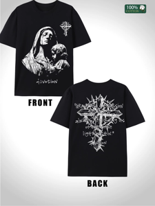 Camisetas Religiosas de Algodón de 300G para Hombre al por Mayor - Camisetas Transpirables para Fiestas de Verano, Diseño Personalizable de Alta Calidad - Product Image 2