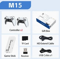 Console de jeu portable M15 4K pour la maison, manette sans fil en plastique, connexion TV pour jeux rétro PSP Arcade, 64 Go