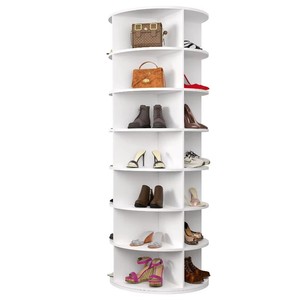 Zapatero Giratorio de Madera de 7 Niveles, Moderno y Ahorrador de Espacio, con Rotación de 360°, para Sala de Estar, Dormitorio o Armario - Product Image 2