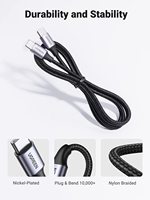 UGREEN kabel USB C 60W, 3A Tipe C pengisian cepat Transfer Data hingga 480Mbps kabel kepang nilon