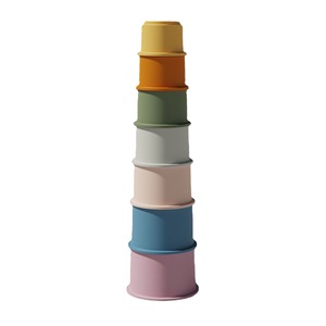 Nuevo diseño para bebés Montessori, tazas apilables educativas, Torre apiladora, juguetes apilables para bebés sin BPA - Product Image 1