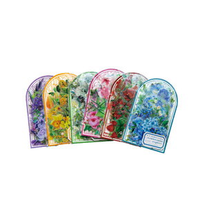 100 pièces/paquet autocollants décoratifs série floraison plante fleurs compte à la main matériel décoration Collage autocollants 6 modèles - Product Image 5