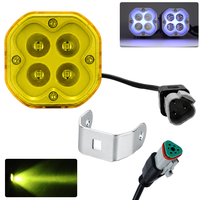 Feux LED dynamiques 12V 7 couleurs DRL ambre DT IP67 160W 3 pouces, projecteurs laser antibrouillard pour tout-terrain, feux LED 3 pouces 24V 4x4 Jeep