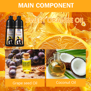 Naturale Organico Marrone Tinture per Capelli <span class=keywords><strong>Shampoo</strong></span> Vitamina C Veloce Colore dei Capelli Marrone Scuro Estratto di Olio di Arancio <span class=keywords><strong>Shampoo</strong></span> per Capelli Grigi - Product Image 4