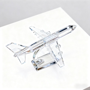 Nórdico creativo hogar transparente cristal avión decoración ornamento moderno Simple modelo habitación <span class=keywords><strong>vino</strong></span> gabinete Decoración - Product Image 4